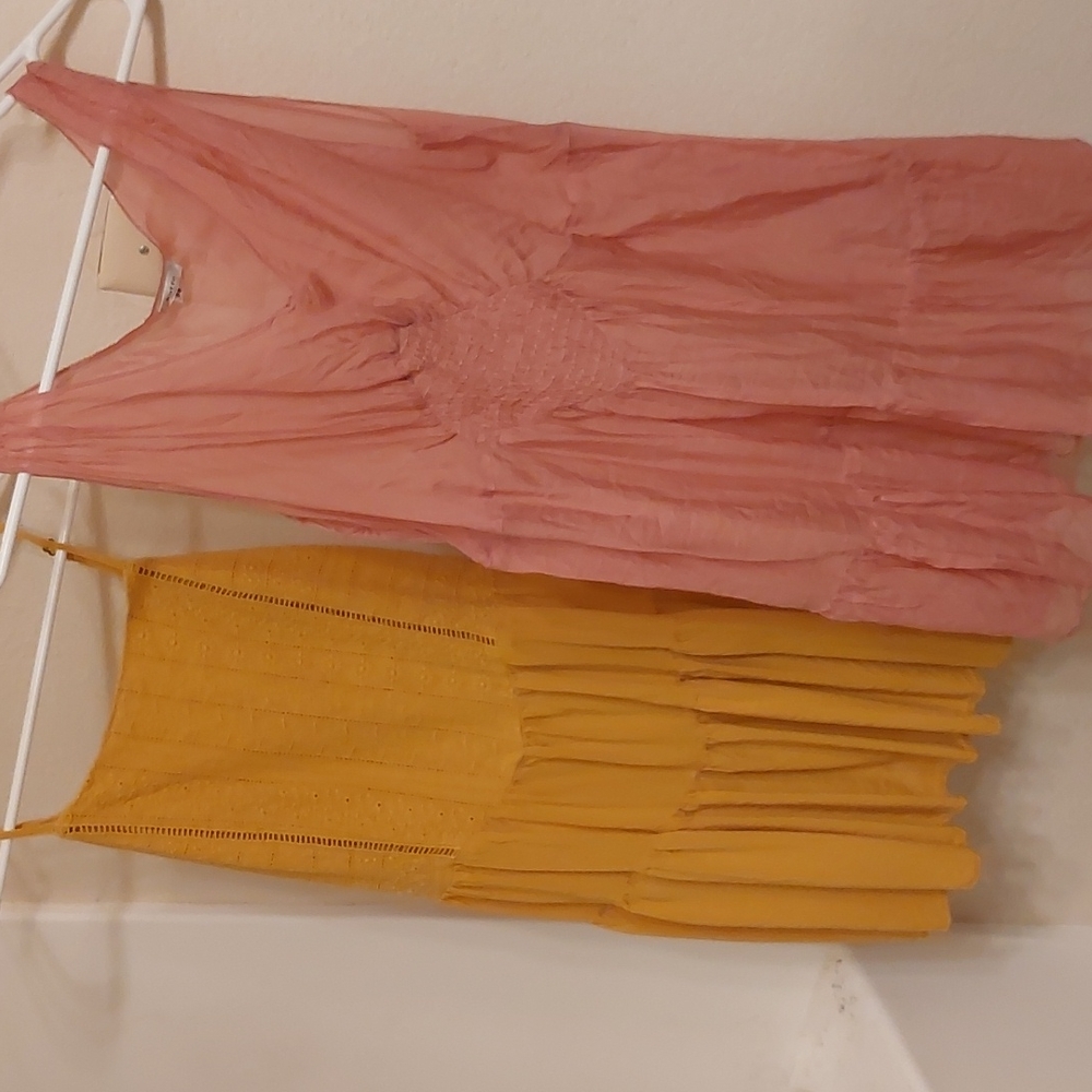 Two dress, pink and yellow, Wild Fable, Kaffe, size M, size 38